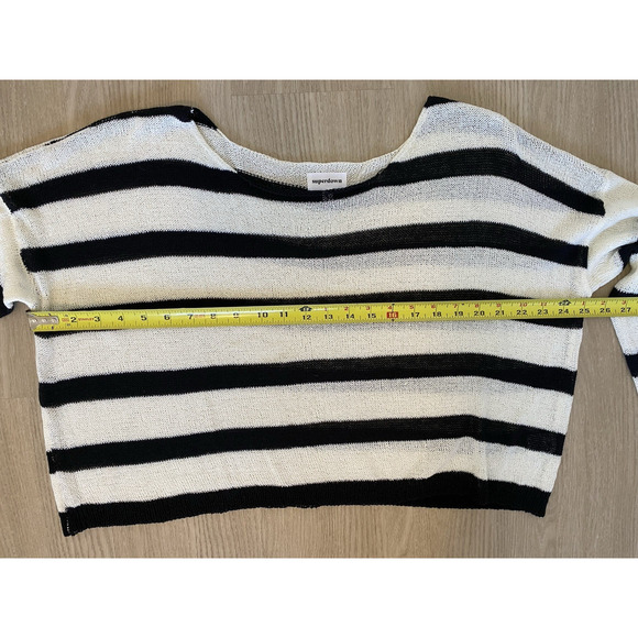Superdown Adrianna Knit Sweater Black & White Striped From Revolve - Picture 8 of 9